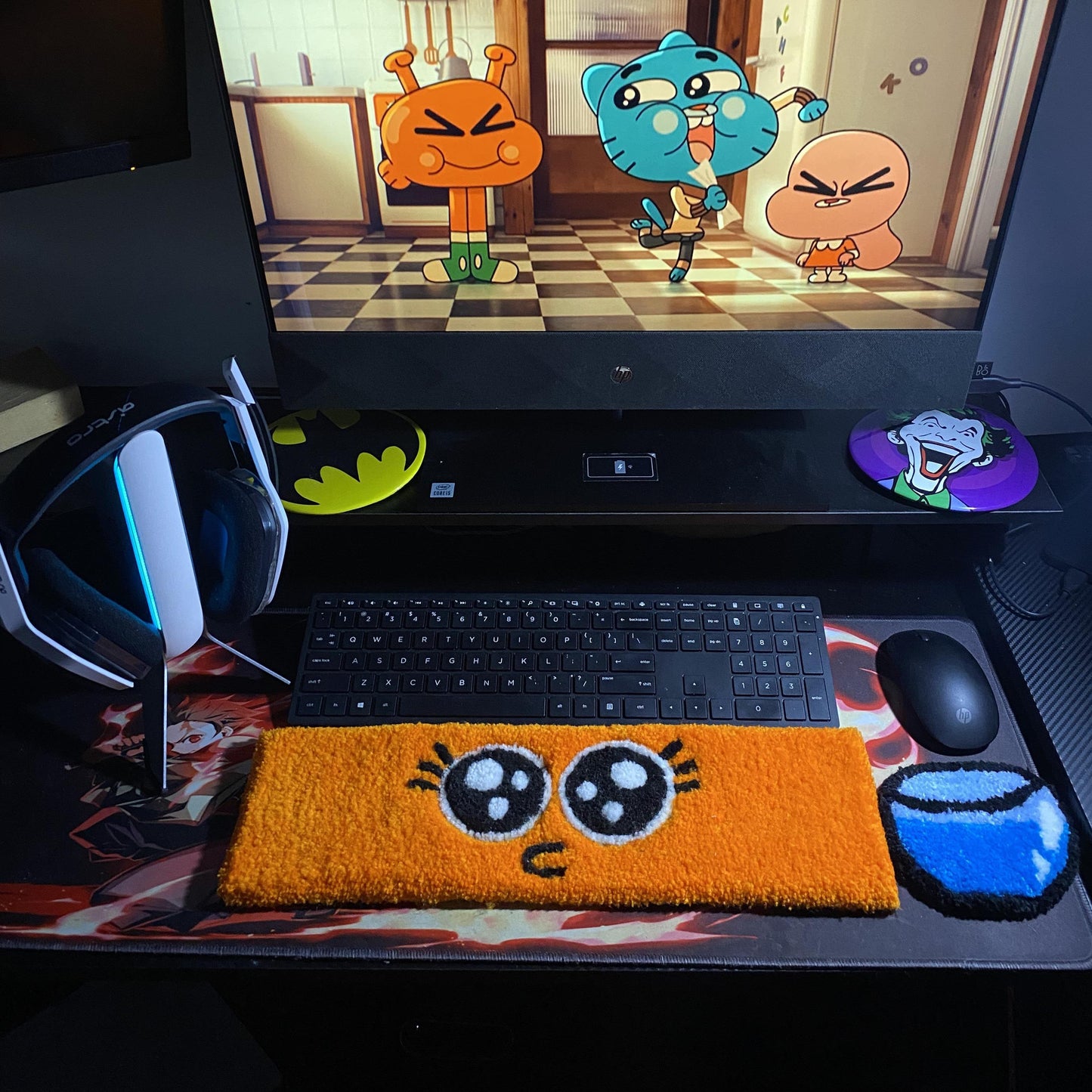 Darwin The Fish Keyboard Rug - Non-Slip